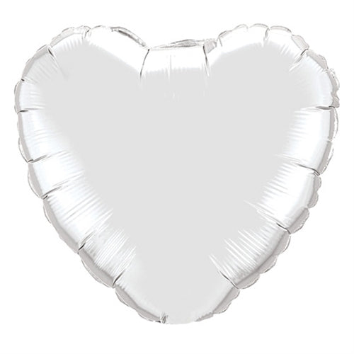 Ballon 18", Sølv Hjerte