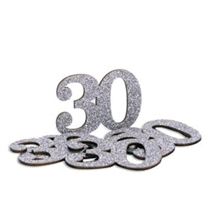 Sølv 30 års bordpynt, 6 stk.