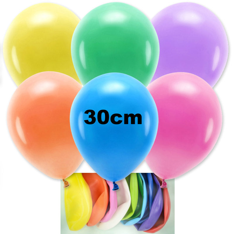 12" Balloner i mix farver 10 stk. ca 30 cm stor