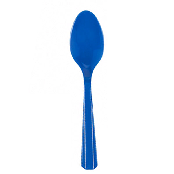Royal blå plast ske 16 cm