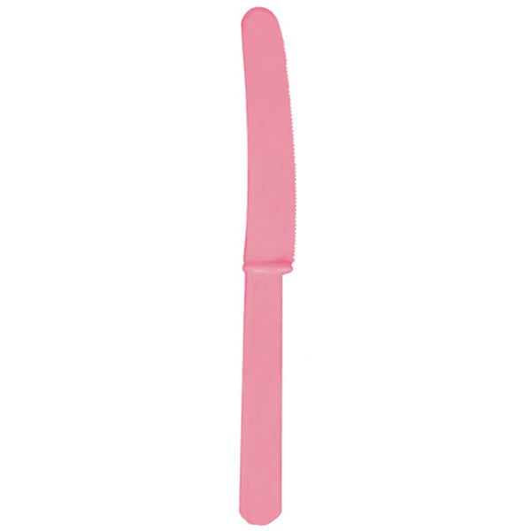 Pink plast kniv 17 cm