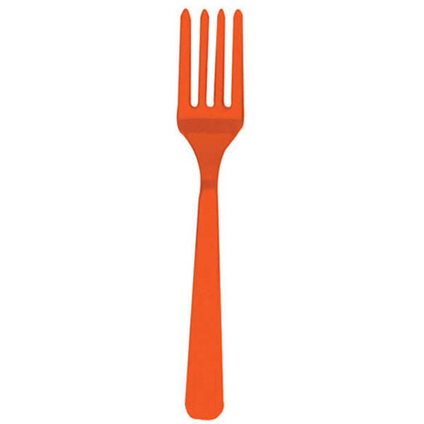 Orange plast gaffel i 16 cm.