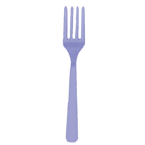 Lavendel plast gaffel i 16 cm.