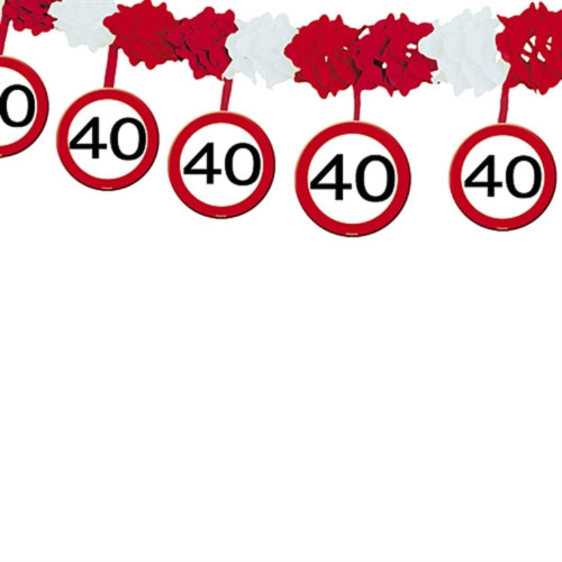 40 års Trafik Guirlande