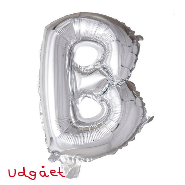 Sølv bogstav XL ballon 100 cm - Vælg Bogstav