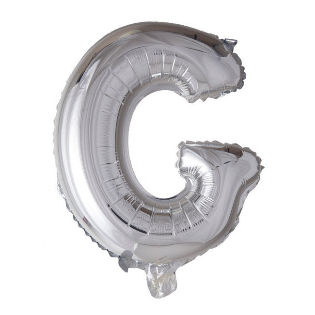 Sølv bogstav XL ballon 100 cm - Vælg Bogstav