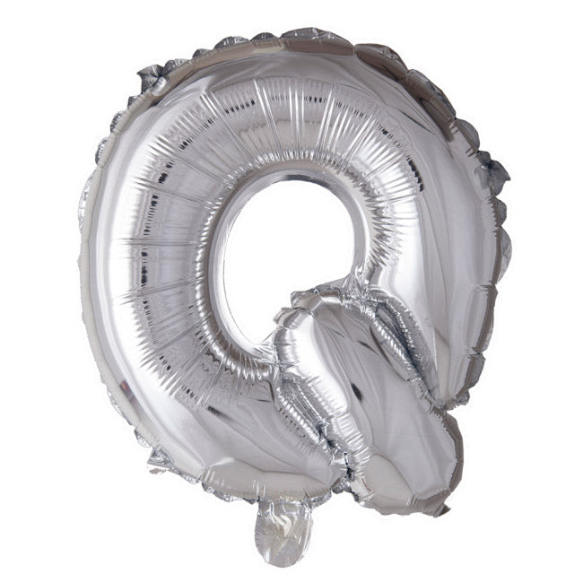 Sølv bogstav ballon 41 cm - Vælg Bogstav