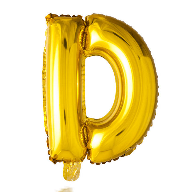 Guld bogstav ballon 41 cm - Vælg Bogstav