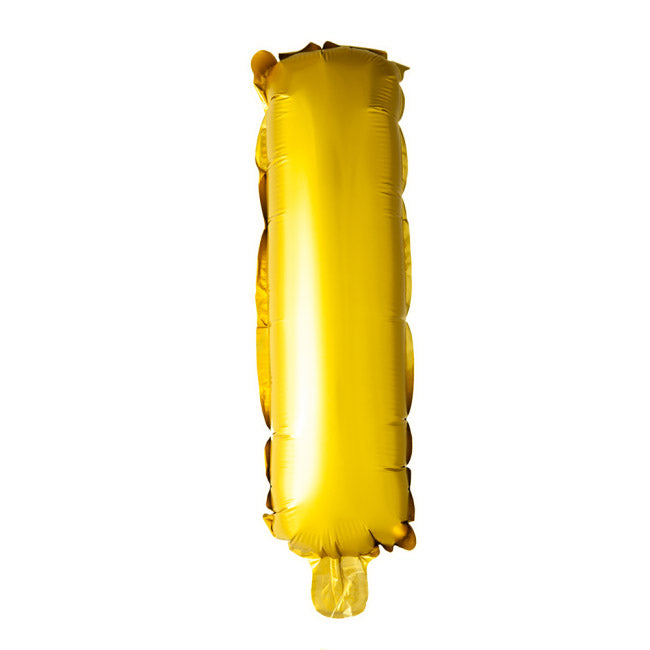 Guld bogstav ballon 41 cm - Vælg Bogstav
