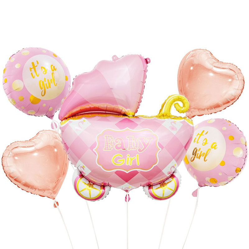 Baby Girl sæt 5 stk. Folieballoner