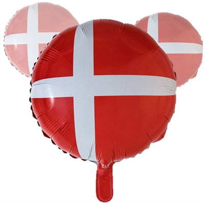 Folieballon med dansk flag