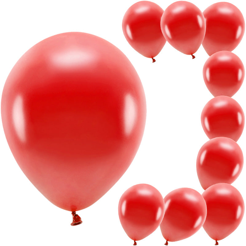 10 stk. Metallic røde balloner 10"