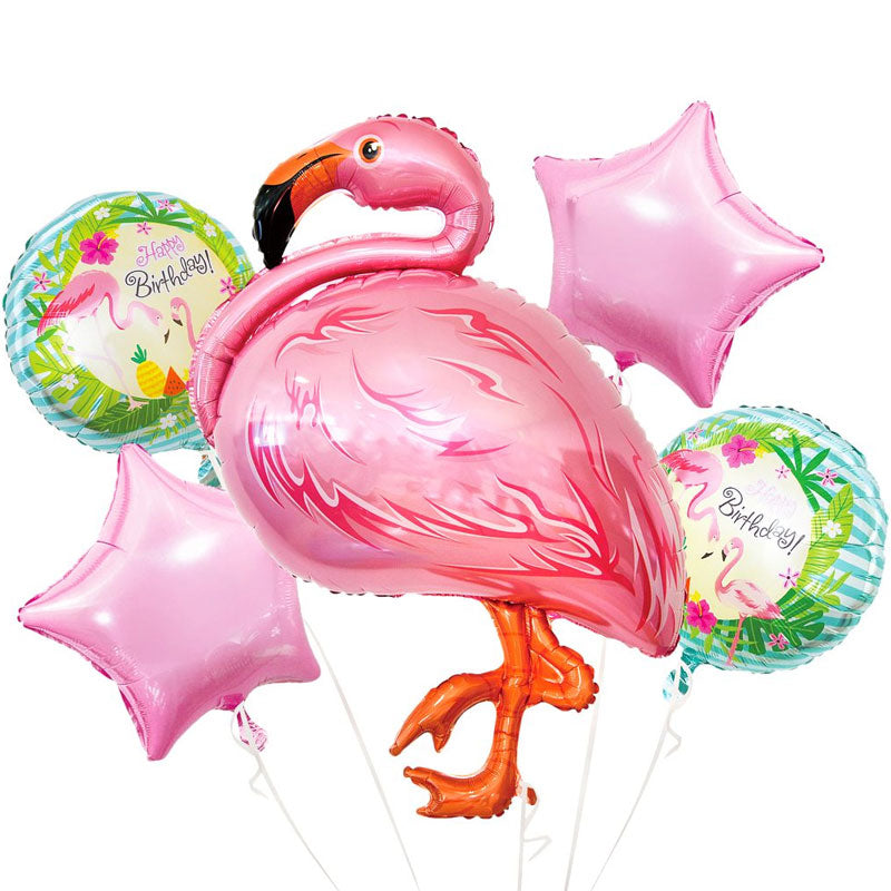 Flamingo sæt 5 stk. Folieballoner