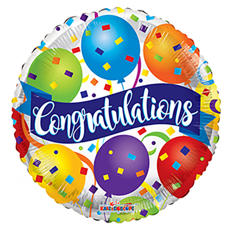 Folie Ballon" Congratulations" - Send med Helium