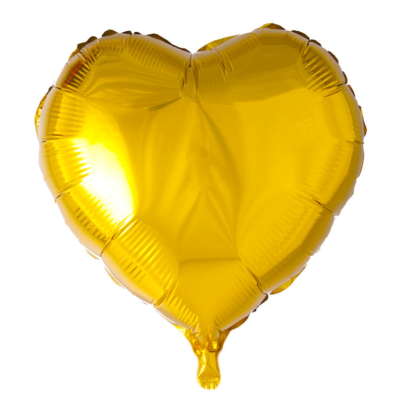Guld hjerte 18" folie ballon