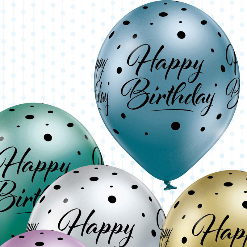 12" Happy Birthday balloner store balloner i ca 30 cm