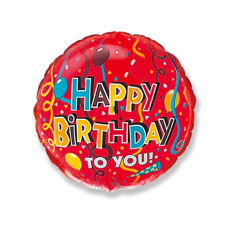 Folie Ballon "Happy Birthday to you" - Send med Helium