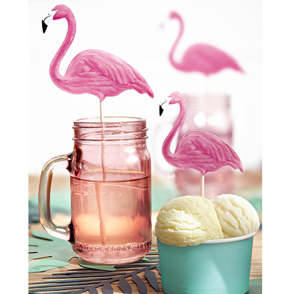 Cupcake Flamingo pinde 6 stk.