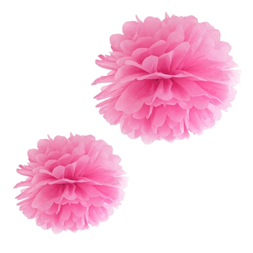 Pom poms i  Hot Pink