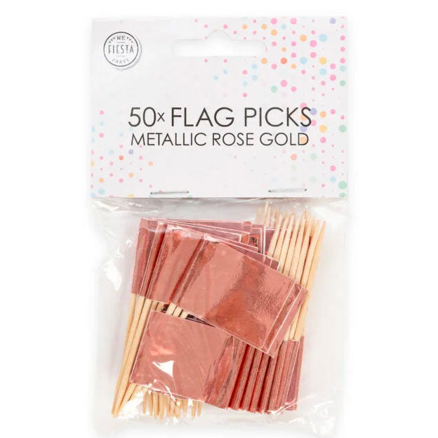 Rose Gold buffet flag 50 stk.