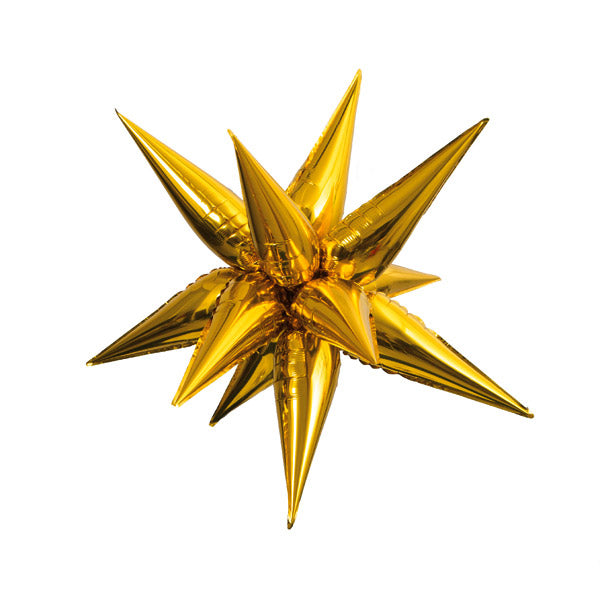 3D Folie guld stjerne ballon 70 cm
