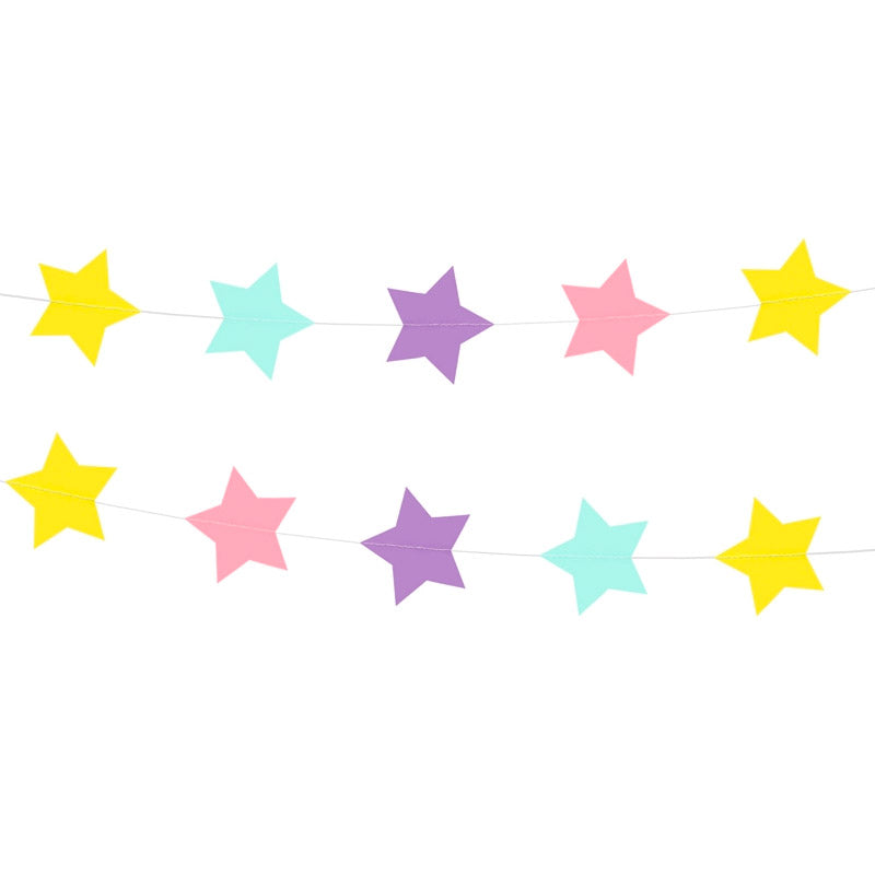 Stjerne guirlande i pastel farver