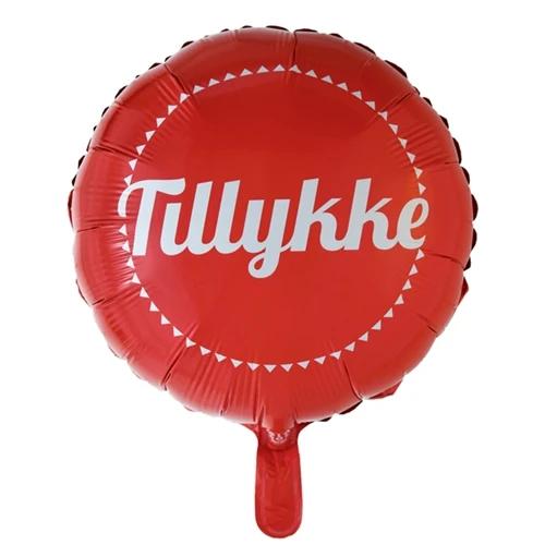 Folieballon 18" med teksten Tillykke