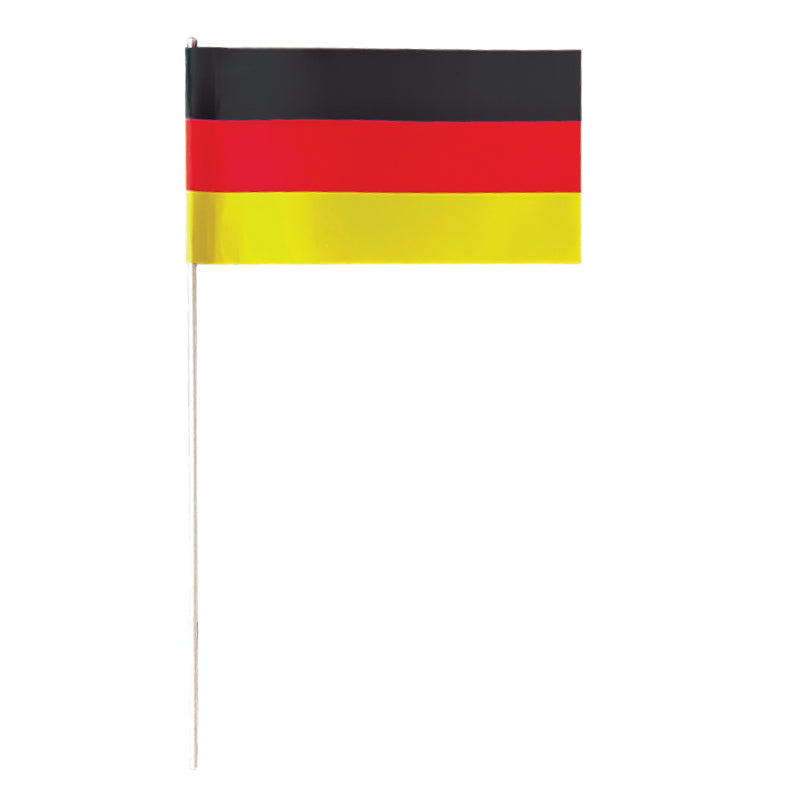 Blankt Tysk hurra flag - kraftig kvalitet med træpind