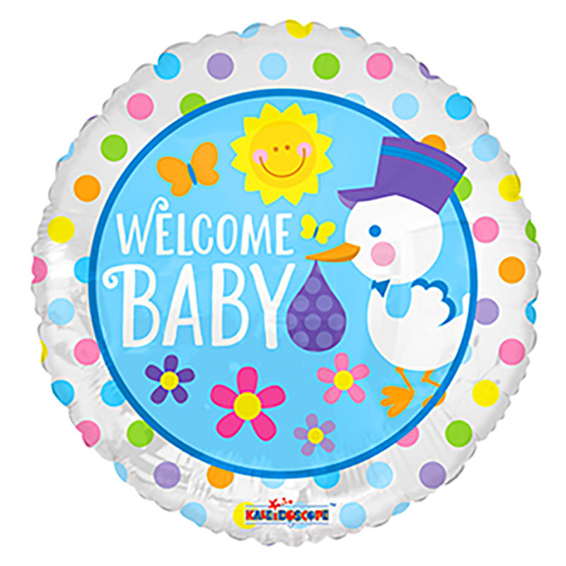 Folieballon "Welcome Baby" - Send med Helium