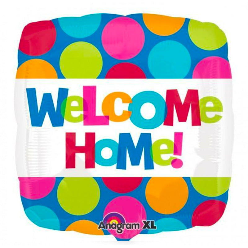 Folieballon firkantet Welcome Home - Send med Helium