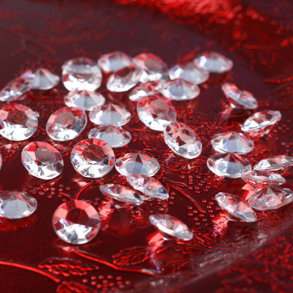 Klar Diamant strø konfetti 12 mm 