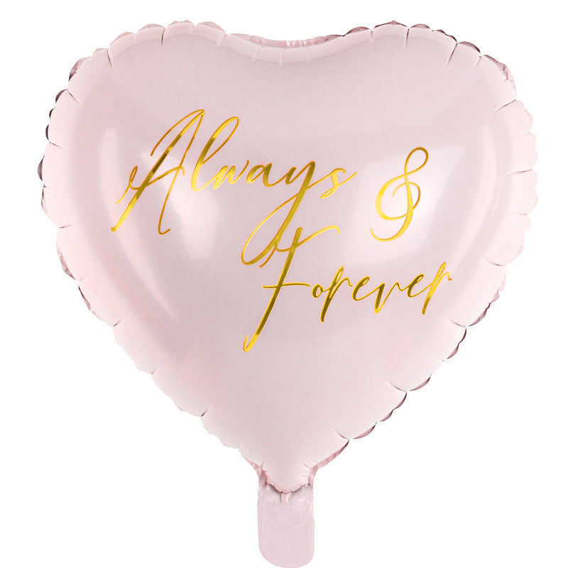 Always & Forever Pink Folie Ballon - Send med Helium