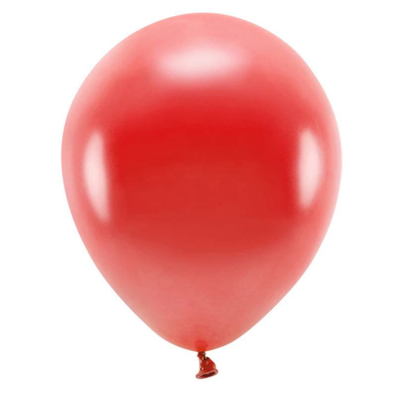 Rød metallic ballon 30 cm.