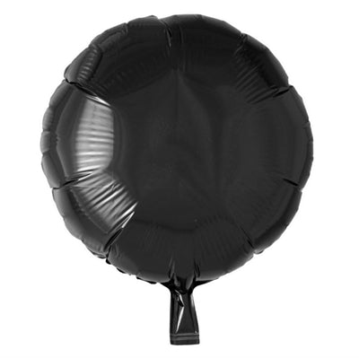 Sort folie Ballon 18" Rund