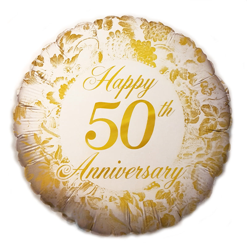 18" Happy 50th anniversary Folie Ballon