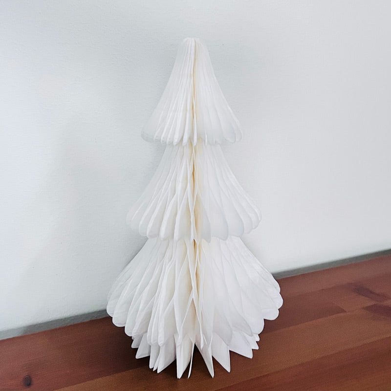 Hvidt juletræ i honeycomb