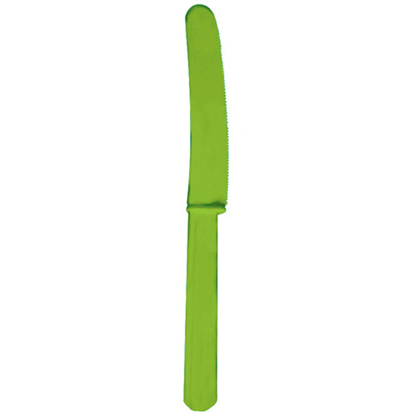 Lime grøn plast kniv 17 cm