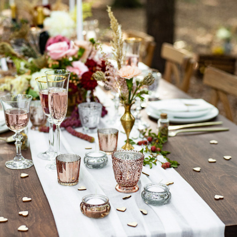 Sølv Lys skjulere i glas og rose gold modeller