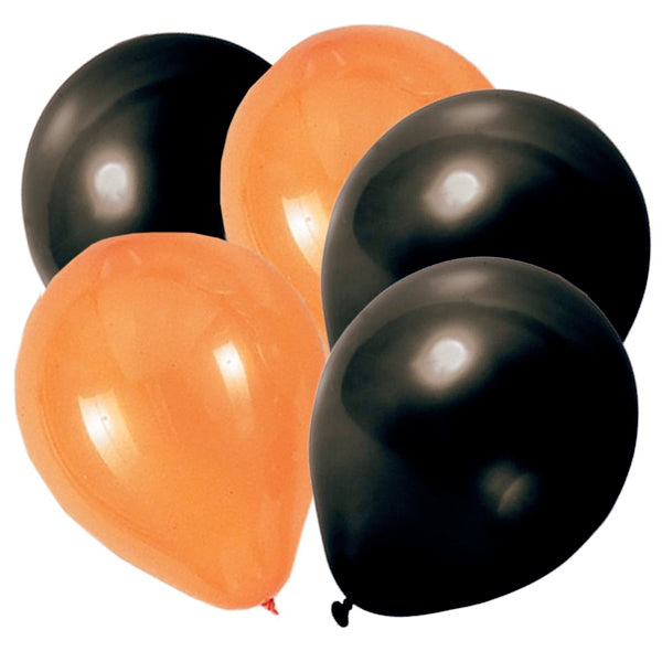 Mix med orange og sorte balloner