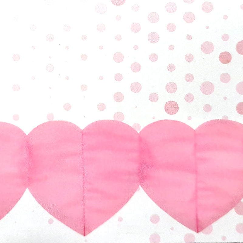 Hjerte guirlande i Pink 6m
