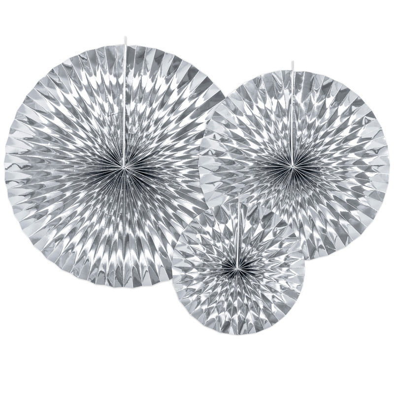Dekorative rosetter - sølv 3 stk
