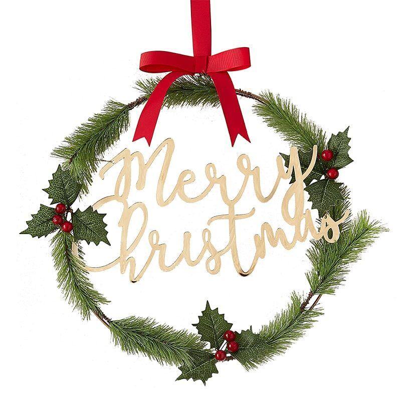 Merry Christmas dørkrans 